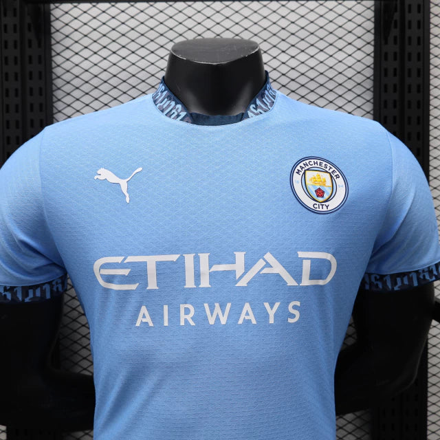 Camisa Manchester City I Home Puma Jogador Masculino 2024/25 Azul