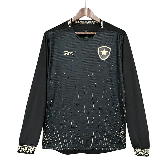 Camisa Botafogo Fora 24/25 Manga Longa - Preto e Dourado