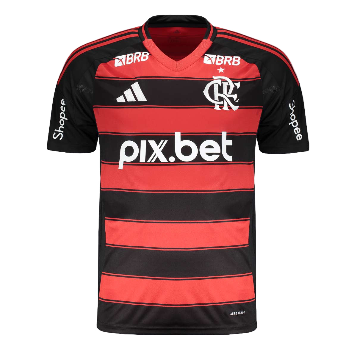 Camisa Flamengo Titular 25/26 - Vermelha e Preta