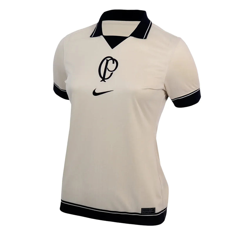 Camisa Corinthians Edição Especial 23/24 - Versão Feminina Baby Look Bege