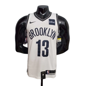 Camisa Regata Brooklyn Nets Branca e Preta - Nike - Masculina