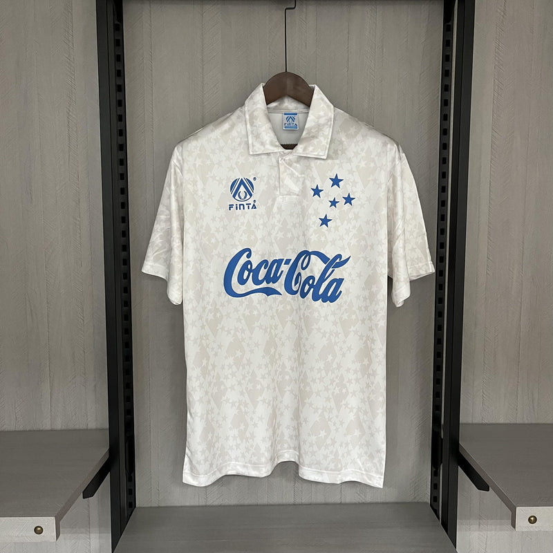 Camisa Cruzeiro Fora 93/94 - Versão Retrô Coca-Cola Branca