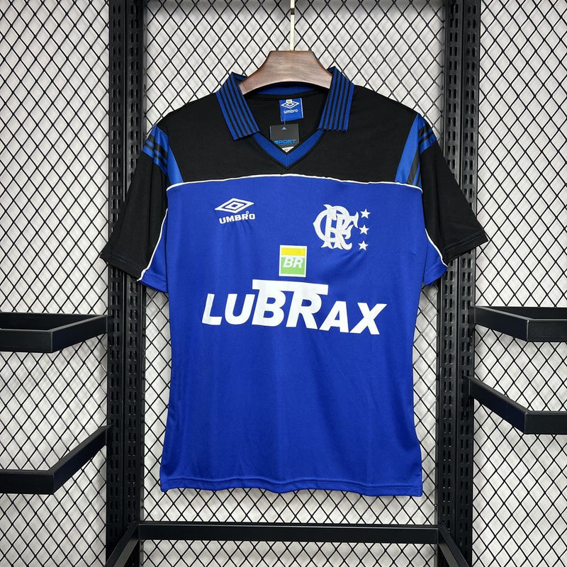 Camisa Flamengo de Goleiro 1999 - Versão Retrô Lubrax Azul