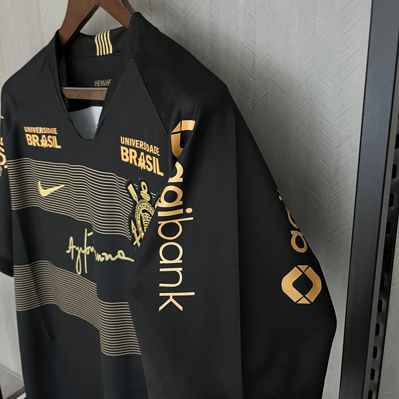 Camisa Corinthians Edição Especial 18/19 - Versão Retrô Preta Ayrton Senna