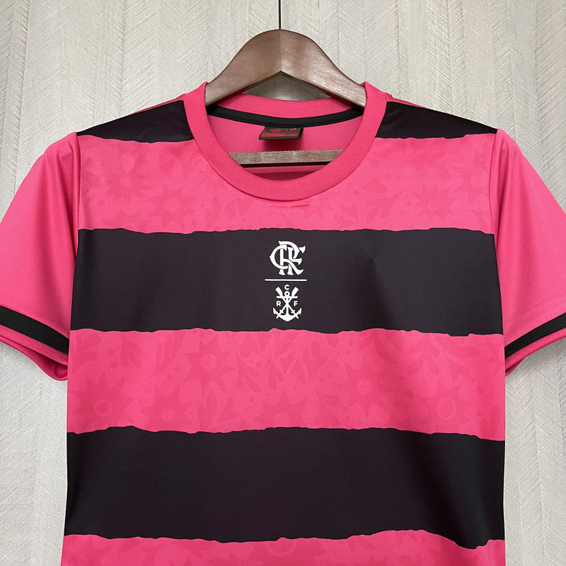 Camisa Flamengo Edição Especial 25/26 - Versão Feminina Baby Look Rosa