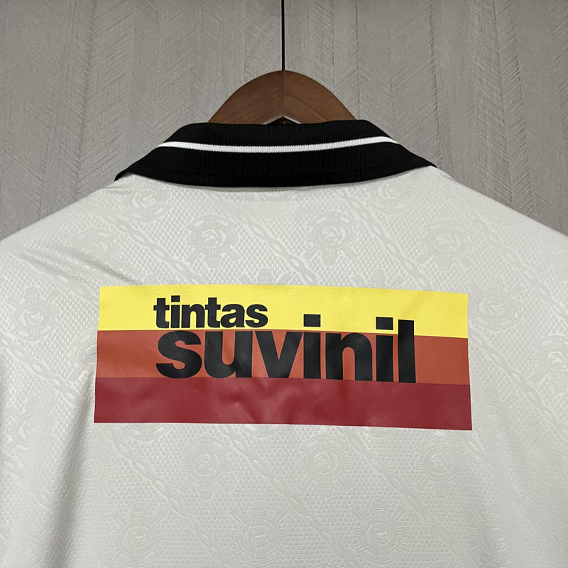 Camisa Corinthians Titular 1996 - Versão Retrô Branca Suvinil