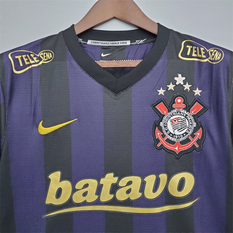 Camisa Corinthians Third 09/10 - Versão Retrô Roxa e preta