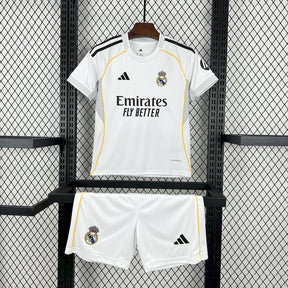 Conjunto Infantil Real Madrid Titular 25/26 - Branco