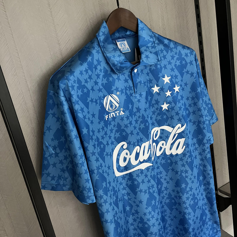 Camisa Cruzeiro Titular 93/94 - Versão Retrô Coca-Cola Azul