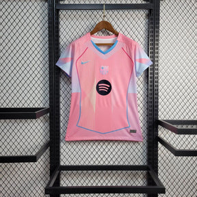 Camisa Barcelona Away 25/26 - Versão Feminina Baby Look