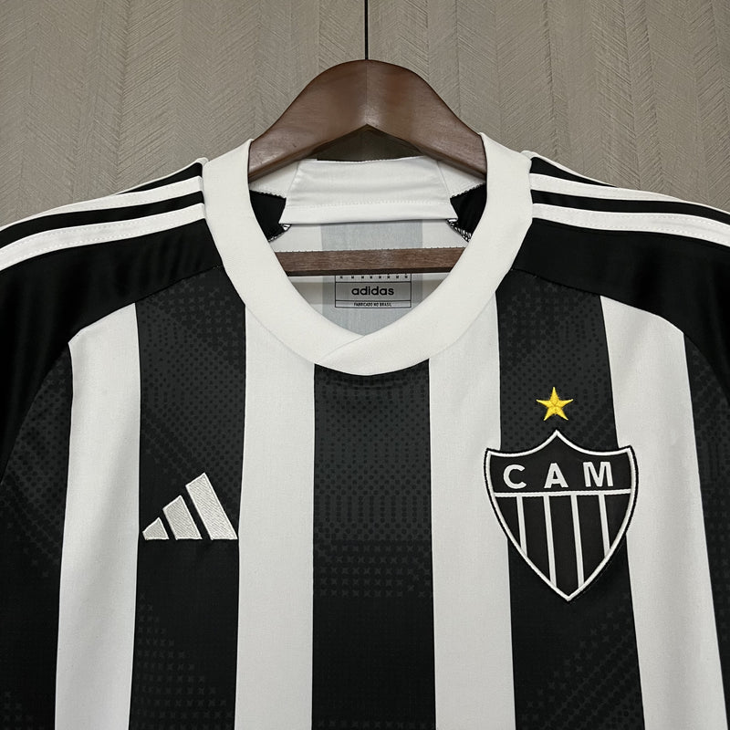 Camisa Atlético Mineiro Titular 24/25 - Versão Torcedor Preto e Branco