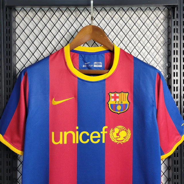 Camisa Barcelona Retrô I Home 2010/11 Torcedor Nike Masculino Vermelho e Azul