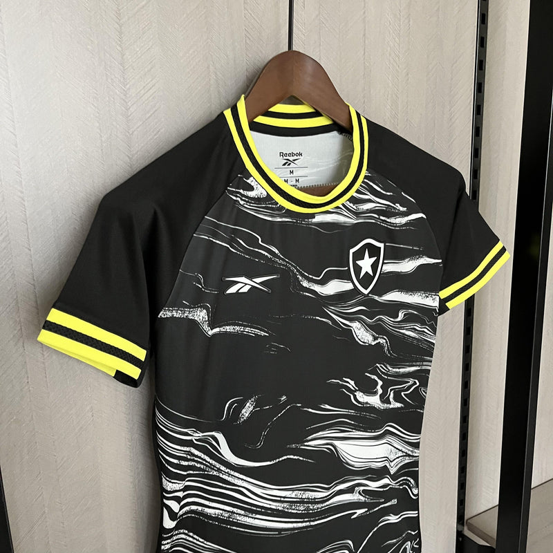 Camisa Botafogo 4th 24/25 - Versão Feminina Baby Look Preto e Amarelo