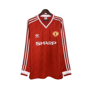 Camisa Retro Manchester United Manga Longa - 86/88 Vermelho