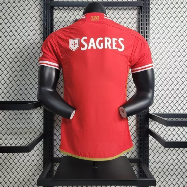 Camisa Benfica Home 2023/24 Adidas Masculino Jogador- Vermelho