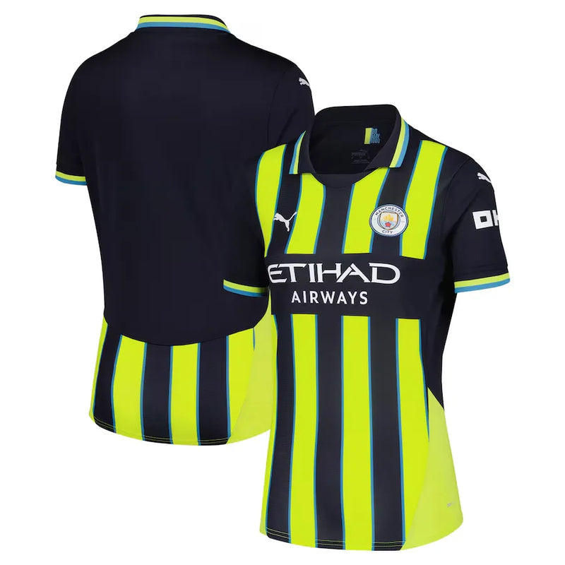 Camisa Manchester City Feminina Away 24/25 - Azul e Amarela