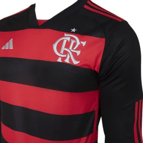 Camisa CRF Home 24/25 Manga Longa - Preta e Vermelha