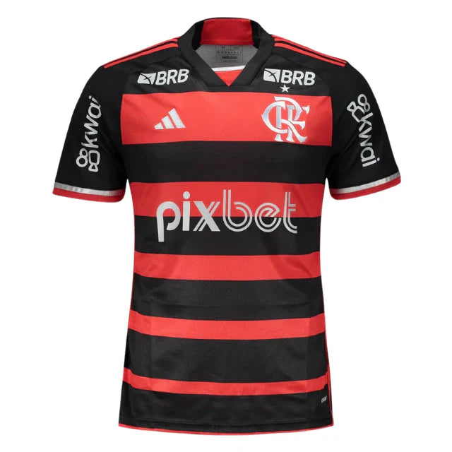 Camisa Flamengo Titular 24/25 - Preta e Vermelha