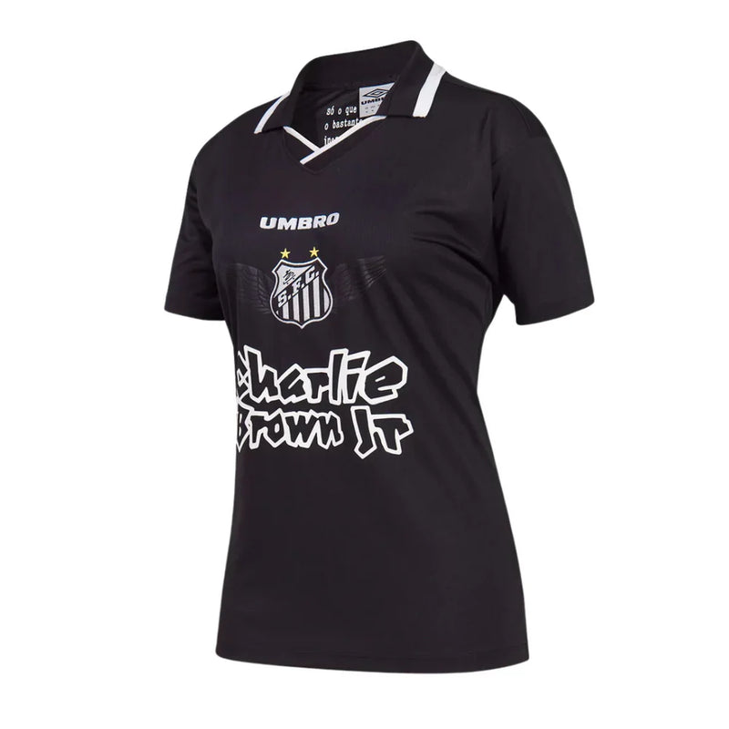 Camisa Santos Feminina Charlie Brown Jr. Marginal Alado - Preta