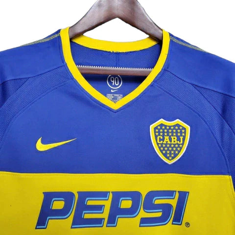 Camisa Boca Juniors Retrô 03/04 - Nike - Azul e Amarela