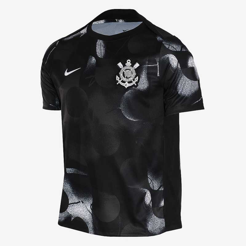 Camisa Corinthians Pré-Jogo 25/26 - Preto (Pré-Venda)