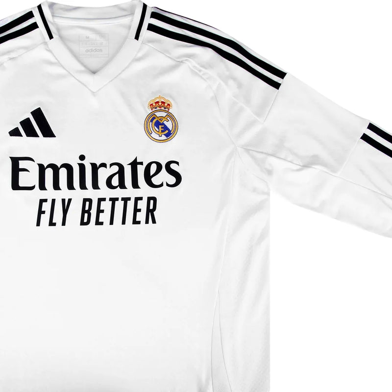 Camisa Real Madrid Home 24/25 Manga Longa - Branca